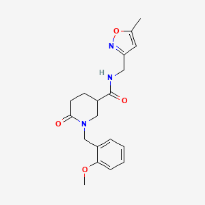 1-(2-methoxybenzyl)-N-[(5-methyl-3-isoxazolyl)methyl]-6-oxo-3-piperidinecarboxamide