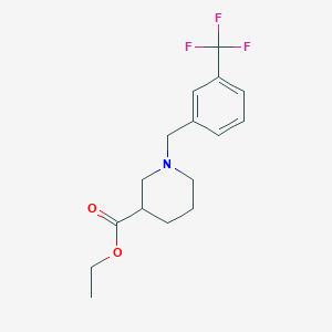 molecular formula C16H20F3NO2 B5095426 Ethyl 1-[[3-(trifluoromethyl)phenyl]methyl]piperidine-3-carboxylate 