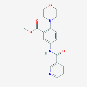 molecular formula C18H19N3O4 B509543 Methyl 2-morpholin-4-yl-5-(pyridine-3-carbonylamino)benzoate CAS No. 767347-83-1