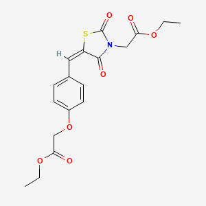 ethyl {(5E)-5-[4-(2-ethoxy-2-oxoethoxy)benzylidene]-2,4-dioxo-1,3-thiazolidin-3-yl}acetate