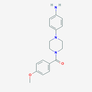 molecular formula C18H21N3O2 B509547 {4-[4-(4-甲氧基苯甲酰)哌嗪-1-基]苯基}胺 CAS No. 262376-00-1