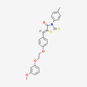 5-{4-[2-(3-methoxyphenoxy)ethoxy]benzylidene}-3-(4-methylphenyl)-2-thioxo-1,3-thiazolidin-4-one