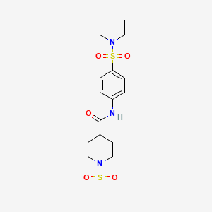 N-[4-(DIETHYLSULFAMOYL)PHENYL]-1-METHANESULFONYLPIPERIDINE-4-CARBOXAMIDE