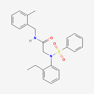 molecular formula C24H26N2O3S B5095525 N~2~-(2-ethylphenyl)-N~1~-(2-methylbenzyl)-N~2~-(phenylsulfonyl)glycinamide 