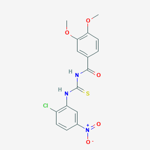 N-[(2-chloro-5-nitrophenyl)carbamothioyl]-3,4-dimethoxybenzamide