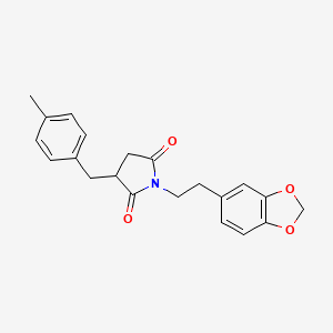 1-[2-(1,3-benzodioxol-5-yl)ethyl]-3-(4-methylbenzyl)-2,5-pyrrolidinedione