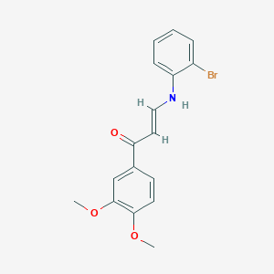 molecular formula C17H16BrNO3 B5095546 3-[(2-bromophenyl)amino]-1-(3,4-dimethoxyphenyl)-2-propen-1-one 