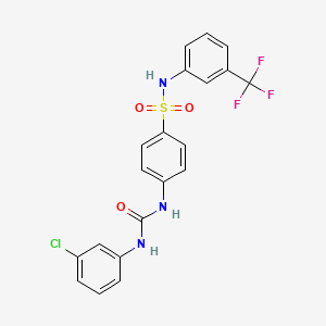 molecular formula C20H15ClF3N3O3S B5095553 4-({[(3-chlorophenyl)amino]carbonyl}amino)-N-[3-(trifluoromethyl)phenyl]benzenesulfonamide 