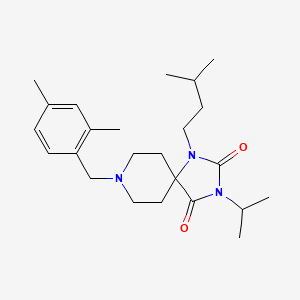 8-(2,4-dimethylbenzyl)-3-isopropyl-1-(3-methylbutyl)-1,3,8-triazaspiro[4.5]decane-2,4-dione