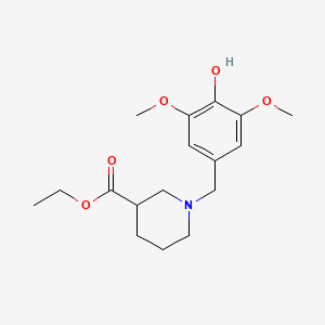 molecular formula C17H25NO5 B5095615 ethyl 1-(4-hydroxy-3,5-dimethoxybenzyl)-3-piperidinecarboxylate 