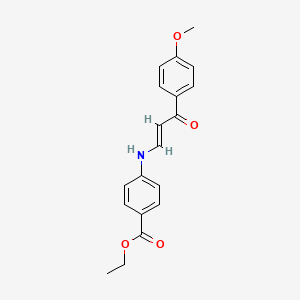 ethyl 4-{[(1E)-3-(4-methoxyphenyl)-3-oxoprop-1-en-1-yl]amino}benzoate