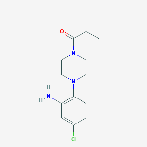 molecular formula C14H20ClN3O B509564 [5-Chloro-2-(4-isobutyrylpiperazin-1-yl)phenyl]amine CAS No. 879590-31-5