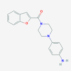 molecular formula C19H19N3O2 B509566 [4-(4-Aminophenyl)piperazin-1-yl](1-benzofuran-2-yl)methanone CAS No. 892693-38-8
