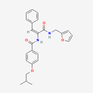 molecular formula C25H26N2O4 B5095672 N-(1-{[(2-furylmethyl)amino]carbonyl}-2-phenylvinyl)-4-isobutoxybenzamide 