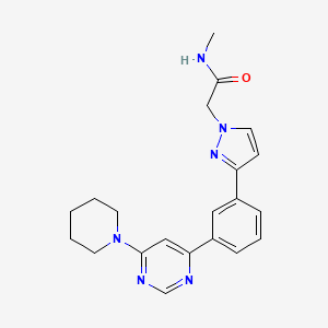 N-methyl-2-(3-{3-[6-(1-piperidinyl)-4-pyrimidinyl]phenyl}-1H-pyrazol-1-yl)acetamide