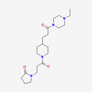 1-(3-{4-[3-(4-ethyl-1-piperazinyl)-3-oxopropyl]-1-piperidinyl}-3-oxopropyl)-2-pyrrolidinone