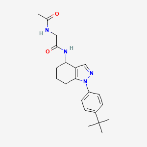 molecular formula C21H28N4O2 B5095682 N~2~-acetyl-N~1~-[1-(4-tert-butylphenyl)-4,5,6,7-tetrahydro-1H-indazol-4-yl]glycinamide 