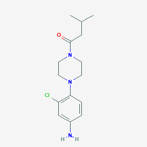 molecular formula C15H22ClN3O B509570 {3-Chloro-4-[4-(3-methylbutanoyl)piperazin-1-yl]phenyl}amine CAS No. 879020-32-3