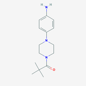 molecular formula C15H23N3O B509572 1-[4-(4-Aminophenyl)piperazin-1-yl]-2,2-dimethylpropan-1-one CAS No. 325168-03-4