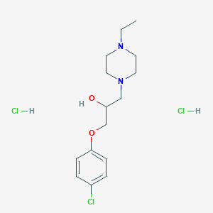 molecular formula C15H25Cl3N2O2 B5095722 1-(4-chlorophenoxy)-3-(4-ethyl-1-piperazinyl)-2-propanol dihydrochloride 