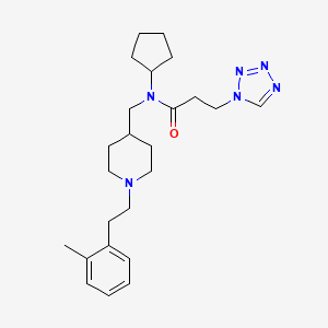 N-cyclopentyl-N-({1-[2-(2-methylphenyl)ethyl]-4-piperidinyl}methyl)-3-(1H-tetrazol-1-yl)propanamide