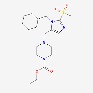 ethyl 4-{[1-(cyclohexylmethyl)-2-(methylsulfonyl)-1H-imidazol-5-yl]methyl}-1-piperazinecarboxylate