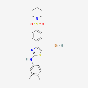 N-(3,4-dimethylphenyl)-4-[4-(1-piperidinylsulfonyl)phenyl]-1,3-thiazol-2-amine hydrobromide