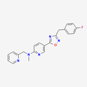 5-[3-(4-fluorobenzyl)-1,2,4-oxadiazol-5-yl]-N-methyl-N-(2-pyridinylmethyl)-2-pyridinamine