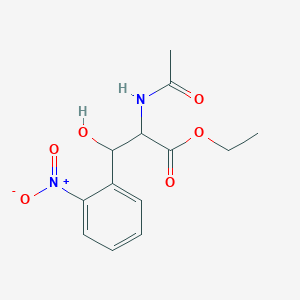 molecular formula C13H16N2O6 B5095743 ethyl N-acetyl-beta-hydroxy-2-nitrophenylalaninate 