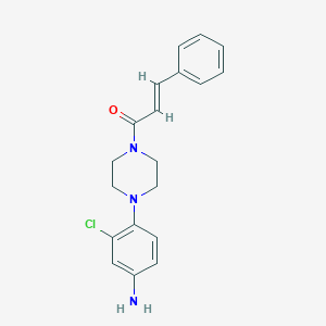 molecular formula C19H20ClN3O B509575 (2E)-1-[4-(4-amino-2-chlorophenyl)piperazin-1-yl]-3-phenylprop-2-en-1-one CAS No. 879020-35-6