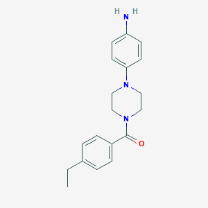 molecular formula C19H23N3O B509576 (4-[4-(4-乙基苯甲酰)哌嗪-1-基]苯基)胺 CAS No. 878441-22-6