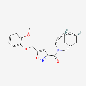 (1R*,3s,6r,8S*)-4-({5-[(2-methoxyphenoxy)methyl]-3-isoxazolyl}carbonyl)-4-azatricyclo[4.3.1.1~3,8~]undecane