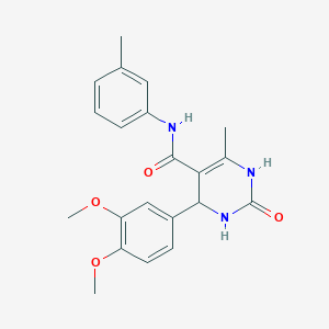 molecular formula C21H23N3O4 B5095768 4-(3,4-dimethoxyphenyl)-6-methyl-N-(3-methylphenyl)-2-oxo-1,2,3,4-tetrahydro-5-pyrimidinecarboxamide 