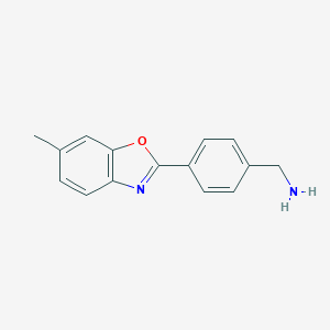 molecular formula C15H14N2O B509578 1-[4-(6-Methyl-1,3-benzoxazol-2-yl)phenyl]methanamine CAS No. 875000-08-1