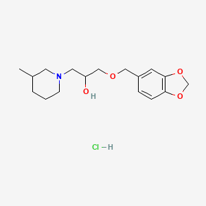 1-(1,3-benzodioxol-5-ylmethoxy)-3-(3-methyl-1-piperidinyl)-2-propanol hydrochloride