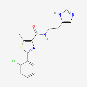 2-(2-chlorophenyl)-N-[2-(1H-imidazol-5-yl)ethyl]-5-methyl-1,3-thiazole-4-carboxamide