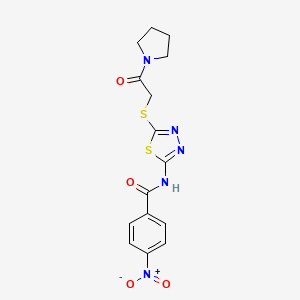 4-nitro-N-(5-{[2-oxo-2-(1-pyrrolidinyl)ethyl]thio}-1,3,4-thiadiazol-2-yl)benzamide