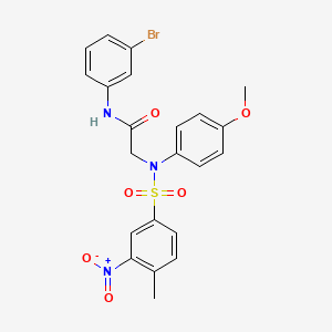 molecular formula C22H20BrN3O6S B5095844 N~1~-(3-bromophenyl)-N~2~-(4-methoxyphenyl)-N~2~-[(4-methyl-3-nitrophenyl)sulfonyl]glycinamide CAS No. 6168-52-1