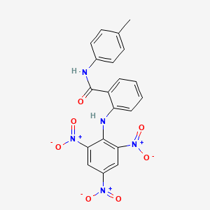 molecular formula C20H15N5O7 B5095849 N-(4-methylphenyl)-2-[(2,4,6-trinitrophenyl)amino]benzamide 