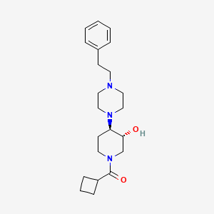 (3R*,4R*)-1-(cyclobutylcarbonyl)-4-[4-(2-phenylethyl)-1-piperazinyl]-3-piperidinol