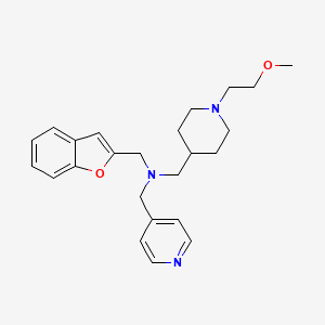 N-(1-benzofuran-2-ylmethyl)-1-[1-(2-methoxyethyl)piperidin-4-yl]-N-(pyridin-4-ylmethyl)methanamine