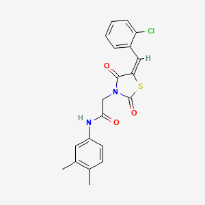 2-[5-(2-chlorobenzylidene)-2,4-dioxo-1,3-thiazolidin-3-yl]-N-(3,4-dimethylphenyl)acetamide