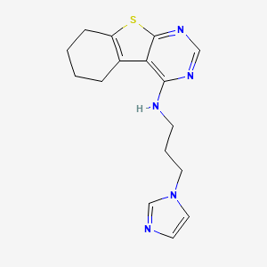 molecular formula C16H19N5S B5095891 N-[3-(1H-imidazol-1-yl)propyl]-5,6,7,8-tetrahydro[1]benzothieno[2,3-d]pyrimidin-4-amine 