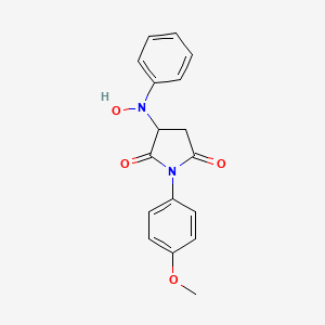 molecular formula C17H16N2O4 B5095894 3-[hydroxy(phenyl)amino]-1-(4-methoxyphenyl)-2,5-pyrrolidinedione 