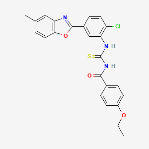 N-{[2-chloro-5-(5-methyl-1,3-benzoxazol-2-yl)phenyl]carbamothioyl}-4-ethoxybenzamide