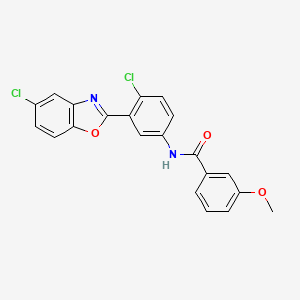 N-[4-chloro-3-(5-chloro-1,3-benzoxazol-2-yl)phenyl]-3-methoxybenzamide