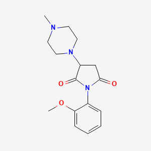 molecular formula C16H21N3O3 B5095946 1-(2-Methoxyphenyl)-3-(4-methylpiperazin-1-yl)pyrrolidine-2,5-dione 