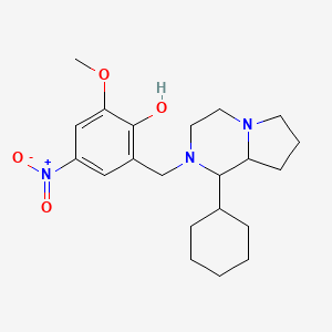 2-[(1-cyclohexylhexahydropyrrolo[1,2-a]pyrazin-2(1H)-yl)methyl]-6-methoxy-4-nitrophenol