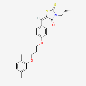 (5E)-5-[[4-[3-(2,5-dimethylphenoxy)propoxy]phenyl]methylidene]-3-prop-2-enyl-2-sulfanylidene-1,3-thiazolidin-4-one