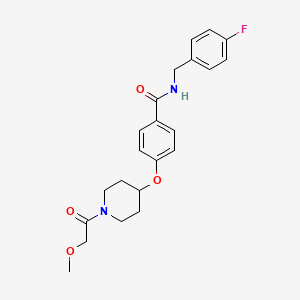 N-(4-fluorobenzyl)-4-{[1-(methoxyacetyl)-4-piperidinyl]oxy}benzamide